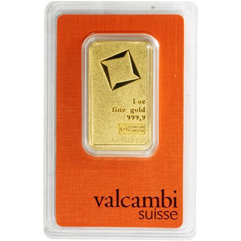 1 oz Gold Valcambi Matte Bars (New w/ Assay) - Silver.com™