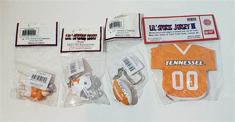 Lot Of 4 Lil Sports Brat University Of Tennessee Vols Keychains