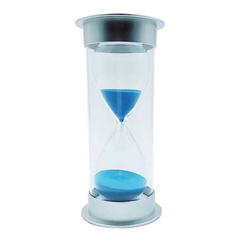 Blue Plastic Sandglass Hourglass Sand Clock Timers Desktop Ornament