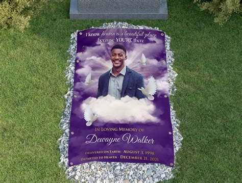 Custom Grave Blanket Custom Memorial Grave Blanket In Loving Etsy