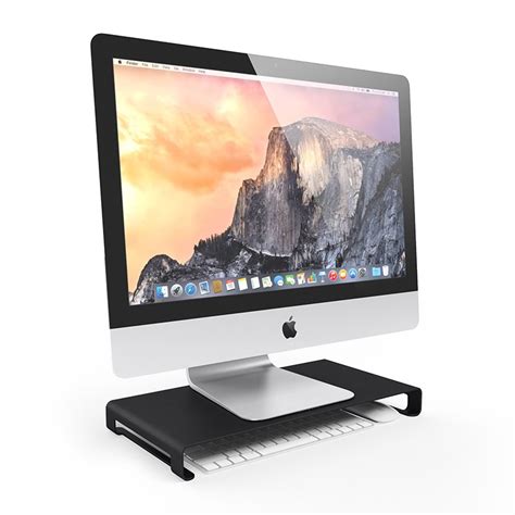 Satechi Slim Aluminium Monitor Stand Matte Black ST ASMSJ Mwave