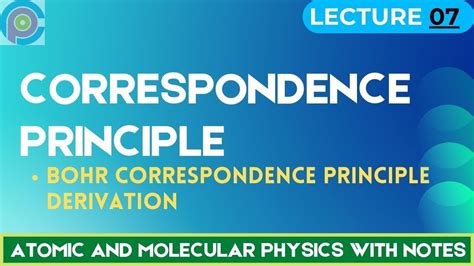 Correspondence Principle Bohr Correspondence Principle Derivation