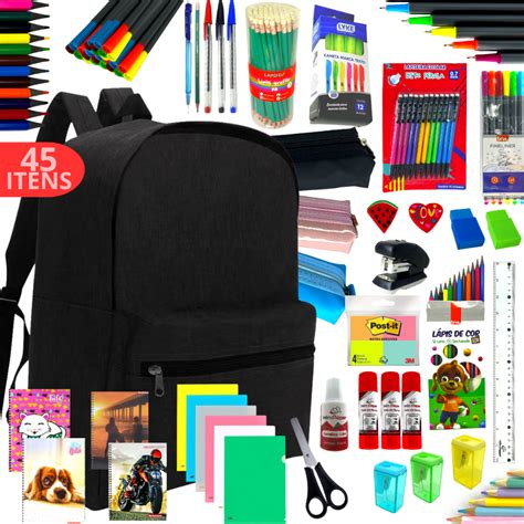 Material Escolar Kit Completo Ensino Fundamental Médio Faculdade Volta