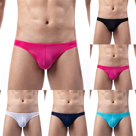 Slip Mutande Da Uomo Rosso Rosa Seta Ghiaccio Perizoma Lingerie Alta Taglia M Eur Picclick It