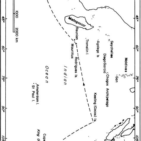 Route Of Hms Beagle Across The Indian Ocean Download Scientific Diagram