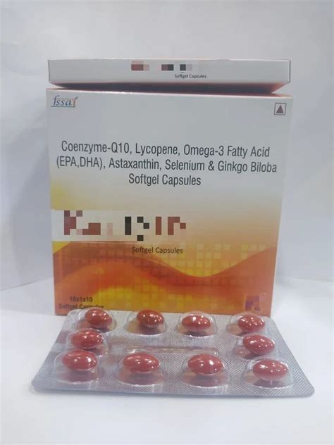 Coenzyme Softgel Capsules Pack Size 10 10 Tablet At Rs 1200 Box In