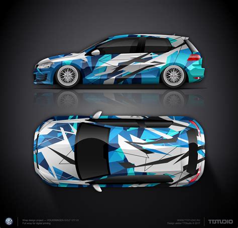 Wrap design concept #14 for VW Golf GTI | Наклейки на авто, Крутые ...