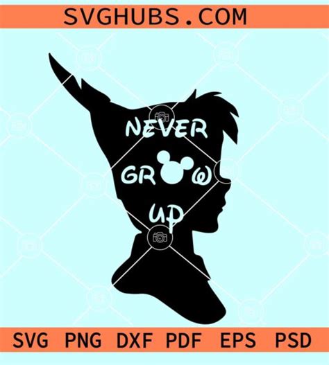 Peter Pan Never Grow Up Svg Never Grow Up Svg Peter Pan Disney Svg