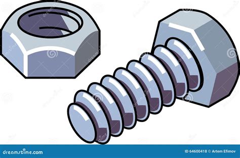 Bolt And Nut Stock Vector Image 64600418