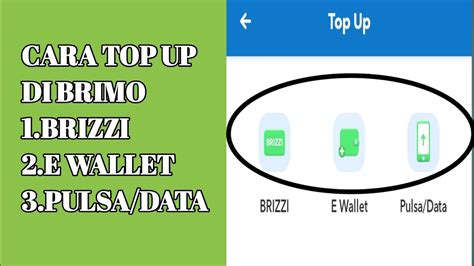 Cara Top Di Brimo E Wallet Brizzi Pulsa Youtube