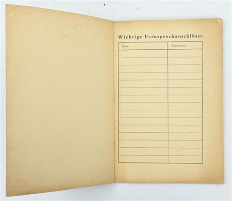 Worldwarcollectibles German Third Reich Era Phone Information Booklet