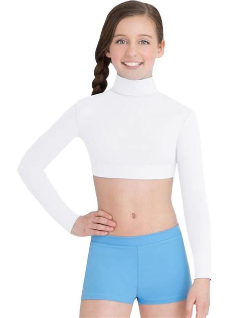 Capezio Turtleneck Long Sleeve Crop Top Child