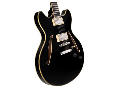 D Angelico Excel DC Tour Solid Black Esse Music Store