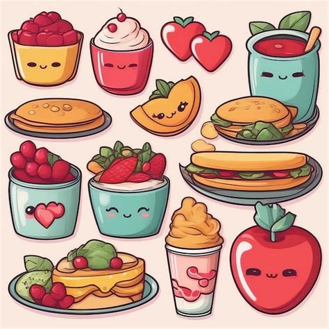 Comidas Fofas Desenho Imagens – Download Grátis no Freepik