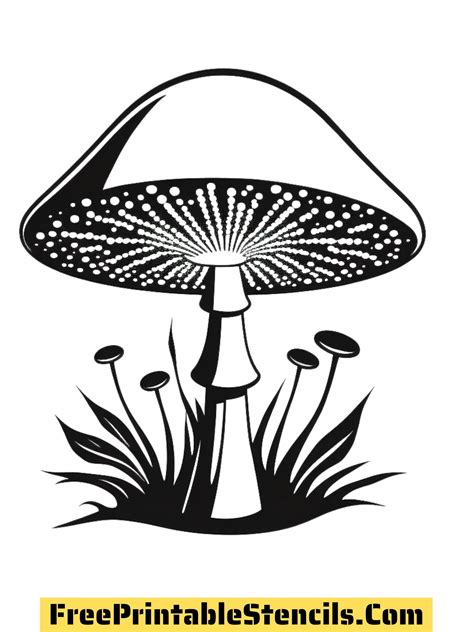 Free Printable Mushroom Stencils In Many Varieties - Free Printable ...