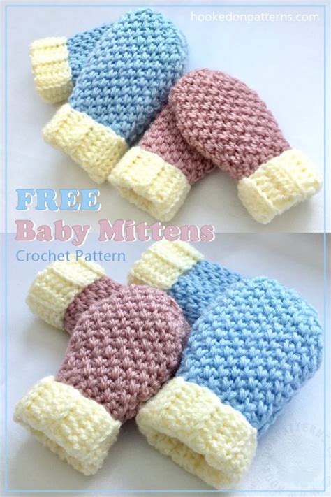 FREE BABY MITTENS CROCHET PATTERN - CUTE AND COSY MITTS