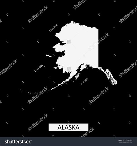 Alaska State Usa Map Vector Outline Stock Vector (Royalty Free ...