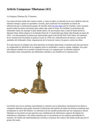 Article Campanas Tibetanas Pdf