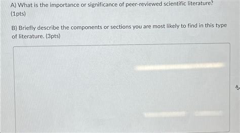 Solved A) ﻿What is the importance or significance of | Chegg.com 