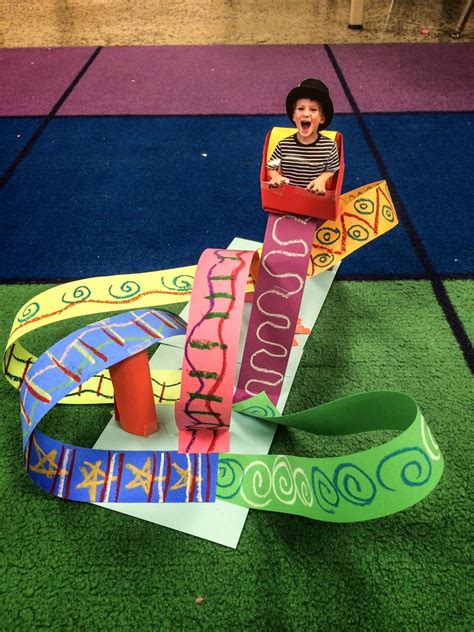 Smart Class Roller Coaster Paper Sculpture Kids Art Projects Paper