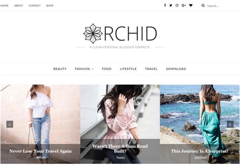 Orchid Fashion Blogger Template • Blogspot Templates 2025