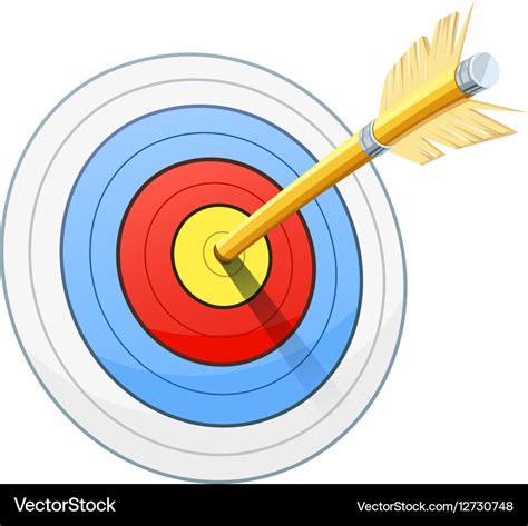 Arrow and target for bow Royalty Free Vector Image