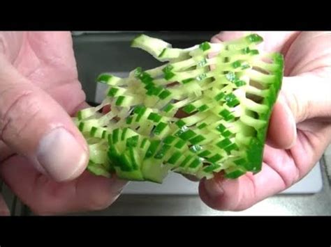 Stretch Cucumber How To Make Garnish Youtube