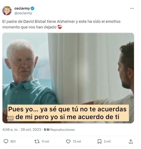 David Bisbal En Emotivo Video Con Su Padre Con Alzheimer