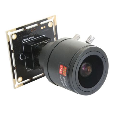 2 8 12mm Varifocal Lens 5 0Megapixel 2592x1944 Mjpeg CMOS Aptina MI5100