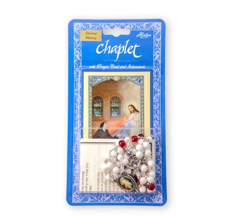 DIVINE MERCY CHAPLET WITH WHITE BEADS - Divine Mercy Gift Shop