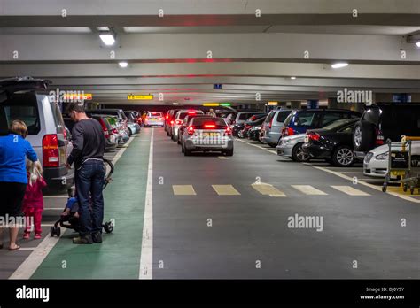 Arrivals Departures Short Stay Car Park Heathrow Airport Stock Photo