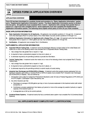 Fillable Online Deq State Ms Npdes Form A Application Fax Email Print