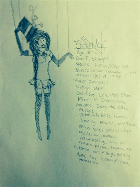 Creepypasta Oc Reference Sheet 2 Silence By Xxmaybirdfrostxx On