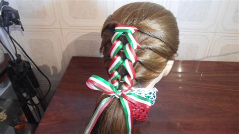 Hola aqui les comparto una trenza que elabore utilizando listón