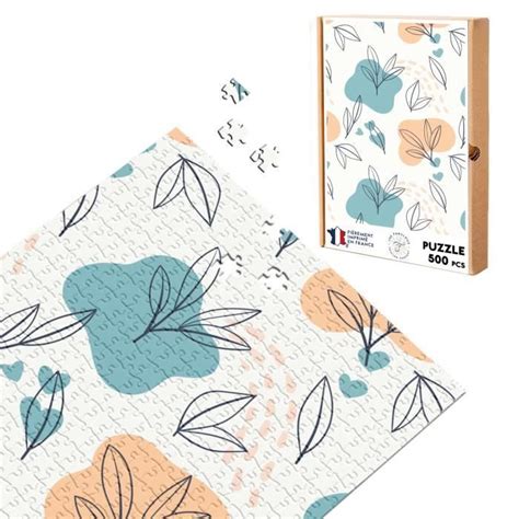 Puzzle Classique 500 pièces Feuilles Tombantes Minimaliste Graphisme