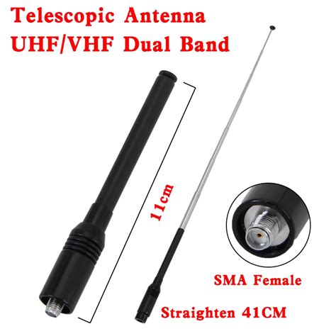 Walkie Talkie Rod Antenna Telescopic Black Durable Rh Sma Female U