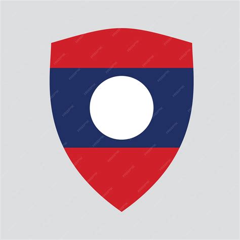 Premium Vector | Laos Flag in Shield Shape Frame