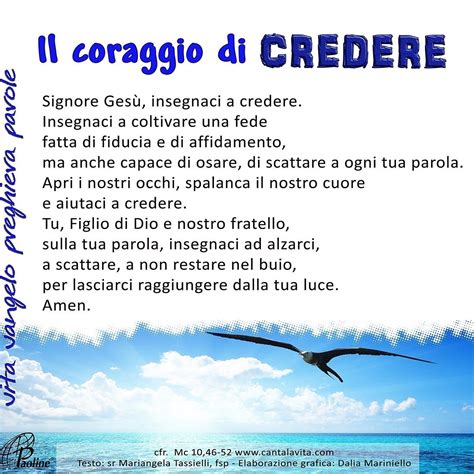 Il Coraggio Di Credere Preghiera Preghiere Citazioni Cristiane