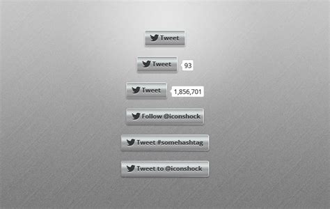 600 Twitter Buttons: Fully Editable Vector PSD | Bypeople