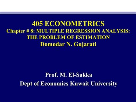 Econometrics ch8 | PPT