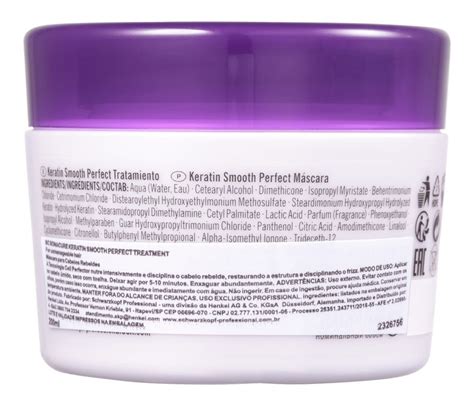 Máscara Schwarzkopf Bc Bonacure Keratin Smooth Perfect 200ml Mercado Livre