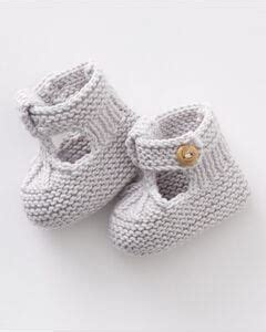 Modèle Chaussons Phil Ecocoton Perle Gris Layette Baby shoes Baby