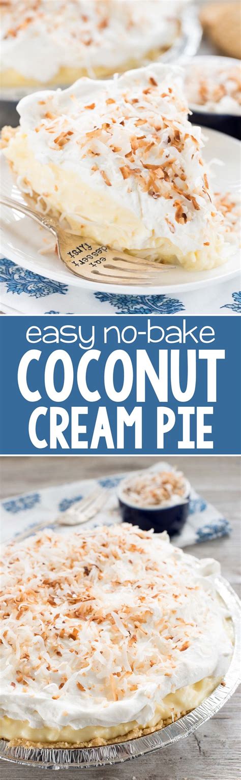 East Coconut Cream Pie No Bake Crazy For Crust Recipe Coconut