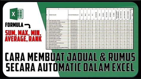 Cara Nak Buat Jadual Di Excel LizethkruwDean