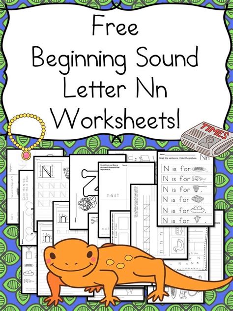 Beginning Sounds Letter N Worksheets Free And Fun Letter N