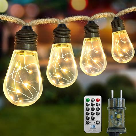 CozyHome Kupfer Geometrische LED Lichterkette 6 Meter Mit