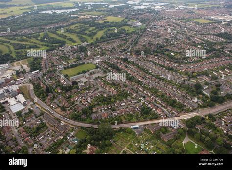 aerial view nottingham suburb beeston stock photo alamy