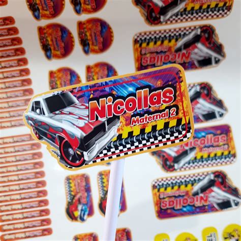 Etiquetas Escolares Hot Wheels Elo Produtos Especiais