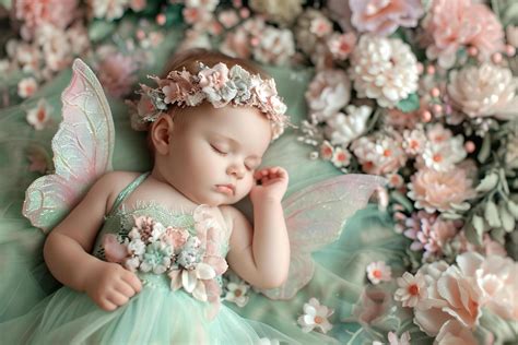 AI generated Enchanting Innocence Baby Girl Radiates Fairy Charm in ...