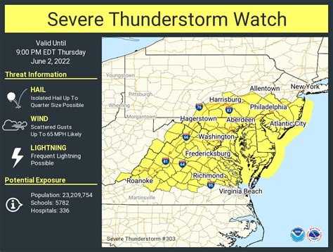 Nws Mount Holly On Twitter A Severe Thunderstorm Watch Has Been